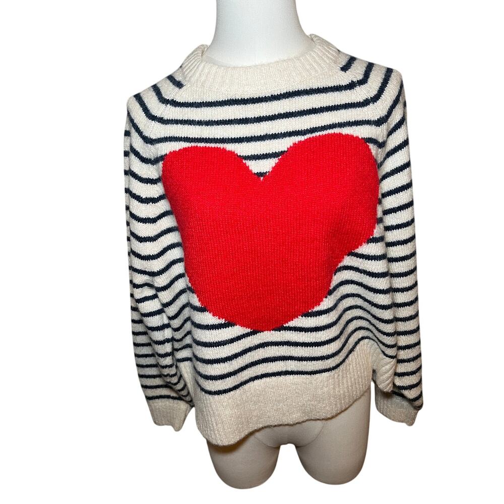 Old Navy Red Heart Striped Sweater